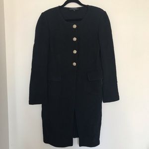 St. John Textured Knit Long Coat